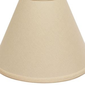 DB Deep Cone Hardback Abat-jour Fitter Lampes de table en tissu beige avec lin naturel 5 \ "Top X 13 \" Style design rustique - Product Image 4