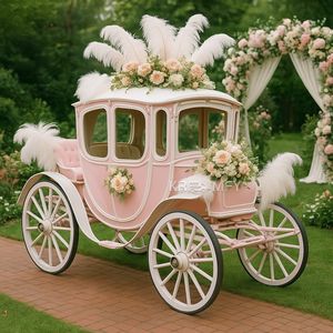 <b>Vintage</b> Royal Cinderella Horse Carriage Life-Size Wedding Decoration Christmas <b>Ornament</b> Special Transportation - Product Image 5