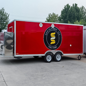 Customized Hot Dog Ice Cream Cart Mobile Concession Coffee Pizza Fully Equipped Food Truck With Lightbox - Product Image 5