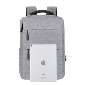 Laptop <b>Backpack</b> <b>Men</b> Large Capacity Business Travel With Usb Charging Port Solid Color Blue Casual Style For Work And School - Product Image 5