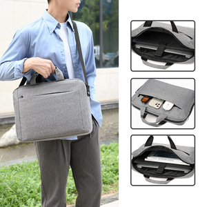 <b>Laptop</b> Bag <b>Sleeve</b> 15.6 Inch Oxford Cloth Crossbody Multifunction Business Travel Case for Men Women Wear-Resistant - Product Image 1