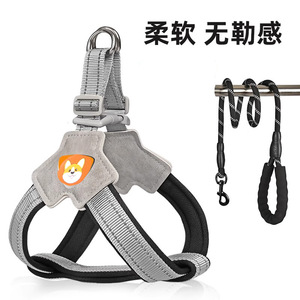 Arnés para Perros Estilo Chaleco, Ajustable, de Nailon, Tamaño Mediano, para Shiba Inu, Corgi, Bichón, Teddy - Product Image 5