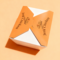 Boîtes d'emballage alimentaire en papier kraft jetables avec logo personnalisé pour la livraison de nourriture en restaurant
