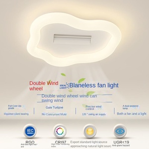 Ventilador de Techo LED Inteligente con Función de Atenuación, Diseño Simple sin Aspas, para Dormitorio, Estudio, Soporte de Voz Offline, Ventilador de Techo LED para el Hogar - Product Image 1