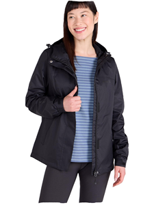 Veste de pluie imperméable à capuche pour femme, légère, entièrement zippée, coupe-vent d'extérieur, marque privée, vente en gros, fabricant direct - Product Image 1
