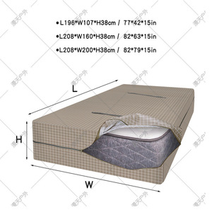 <b>Mattress</b> Protective <b>Cover</b> Lattice Pattern Polyester Home Use Machine Washable Dust <b>Cover</b> <b>for</b> <b>Mattress</b> <b>Moving</b> Storage - Product Image 3