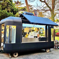 Camion de restauration rapide mobile d'extérieur, galvanisé, résistant, pour café, crème glacée et hot-dogs
