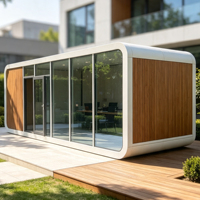Maison conteneur modulaire de luxe 20 pieds, personnalisable, style Apple Cabin, préfabriquée et compacte