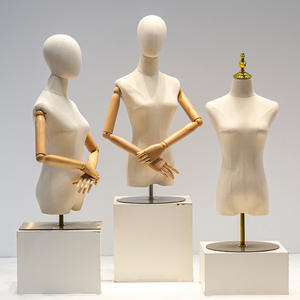 Высококачественный манекен для верхней части тела для женской одежды с дисплеем, манекен с регулируемой высотой - Product Image 3