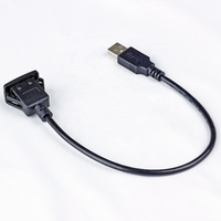USB3.1 MicroUSB Cable de montaje empotrado Snap-In hembra a Micro USB macho Extensión de montaje en panel USB C Micro B Conectores macho