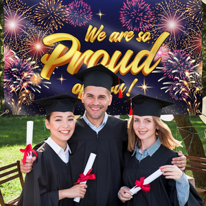 لافتة فينيل مخصصة مطبوعة بدقة عالية مقاومة للماء ومتينة للاحتفالات بالمناسبات مثل أعياد الميلاد والتخرج، مناسبة للاستخدام الداخلي والخارجي وديكورات المناسبات الاحتفالية. - Product Image 5