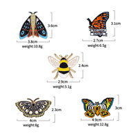 Épinglette en émail goutte d'huile de papillon créatif et tendance Broche insigne Sac Cadeau pour hommes et femmes Bijoux de mode Accessoires