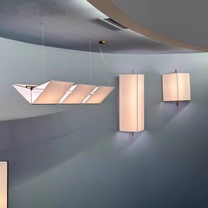 แคสซิน่า 3TO9 โคมไฟระย้าสไตล์ว่าวสีขาวรูปสี่เหลี่ยมผืนผ้า E27 LED ปรับความสูงได้สำหรับห้องนั่งเล่นห้องรับประทานอาหารห้องนอนการศึกษา - Product Image 1