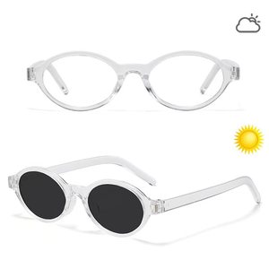 Gafas de Sol Redondas Pequeñas con Cambio de Color, Estilo Nerd, para Mujer, Nuevas, a la Moda, Retro, con Protección UV de Alto Nivel - Product Image 2
