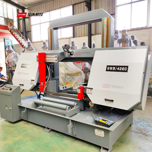 Sierra de cinta/cortadora de tubos (para metal) Equipo de corte de acero CNC de doble columna con ángulo de corte ampliado Precio de fábrica - Product Image 3