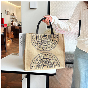 Sac fourre-tout en toile de coton personnalisé en gros, vierge, réutilisable, avec impression en typographie - Product Image 5