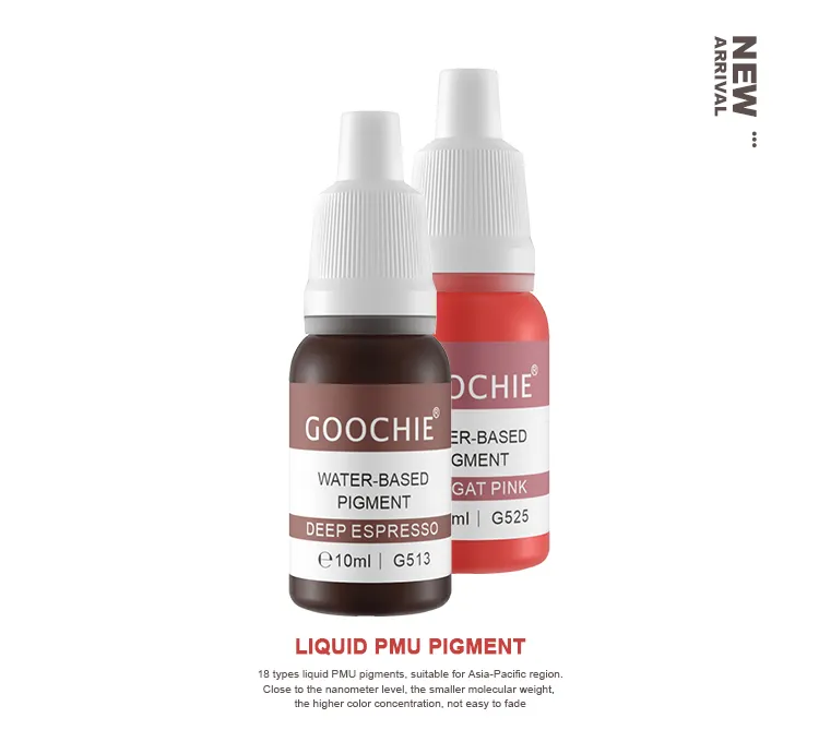 Goochie 마이크로 안료 눈썹 순수 식물 유기 문신 공급 Microblading 잉크