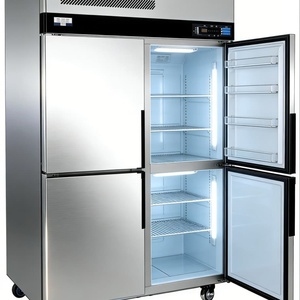 Congelatore Commerciale a Quattro Porte Raffreddato ad Aria Senza Brina -23°C Grande Capacità in Acciaio Inox per Cucina - Product Image 5