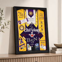 Vitrine en acrylique verrouillable, boîte à effets de lumière, vitrine pour maillot, cadre mural personnalisé pour diplôme, cadeau de remise de diplôme, décoration intérieure