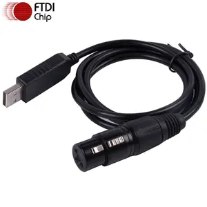 dj kontrol kablosu Suppliers-USB DMX arabirim adaptörü kablosu sahne ışık PC DMX512 kontrol Dimmer DMX USB sinyal dönüşüm kablosu