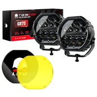 Feux LED tout-terrain 4x4 de 5/7 pouces, 186W 352W IP68K, lumière blanche, lampe de travail auxiliaire pour Jeep, Toyota, Dodge, UTV, ATV