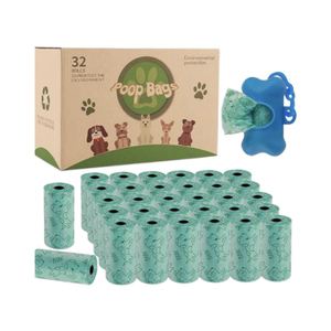 Sacs à déjections canines biodégradables SZXW personnalisés en plastique avec contrôle puissant des odeurs, couleur et taille personnalisables, compatibles avec les sacs à déchets pour animaux de compagnie - Product Image 1