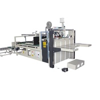 Máquina de cartón semiautomática de alta calidad, máquina encoladora de carpetas para hacer cajas de cartón