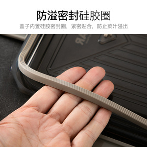 Qijia <b>Lunch</b> <b>Box</b> Rectangle Plastic Lid Sealed Adult Office Use - Product Image 3