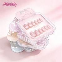 Lot de 12 faux ongles carrés français faits à la main en ABS, prêts à poser, couvrance totale, pré-conçus, vente directe usine OEM ODM