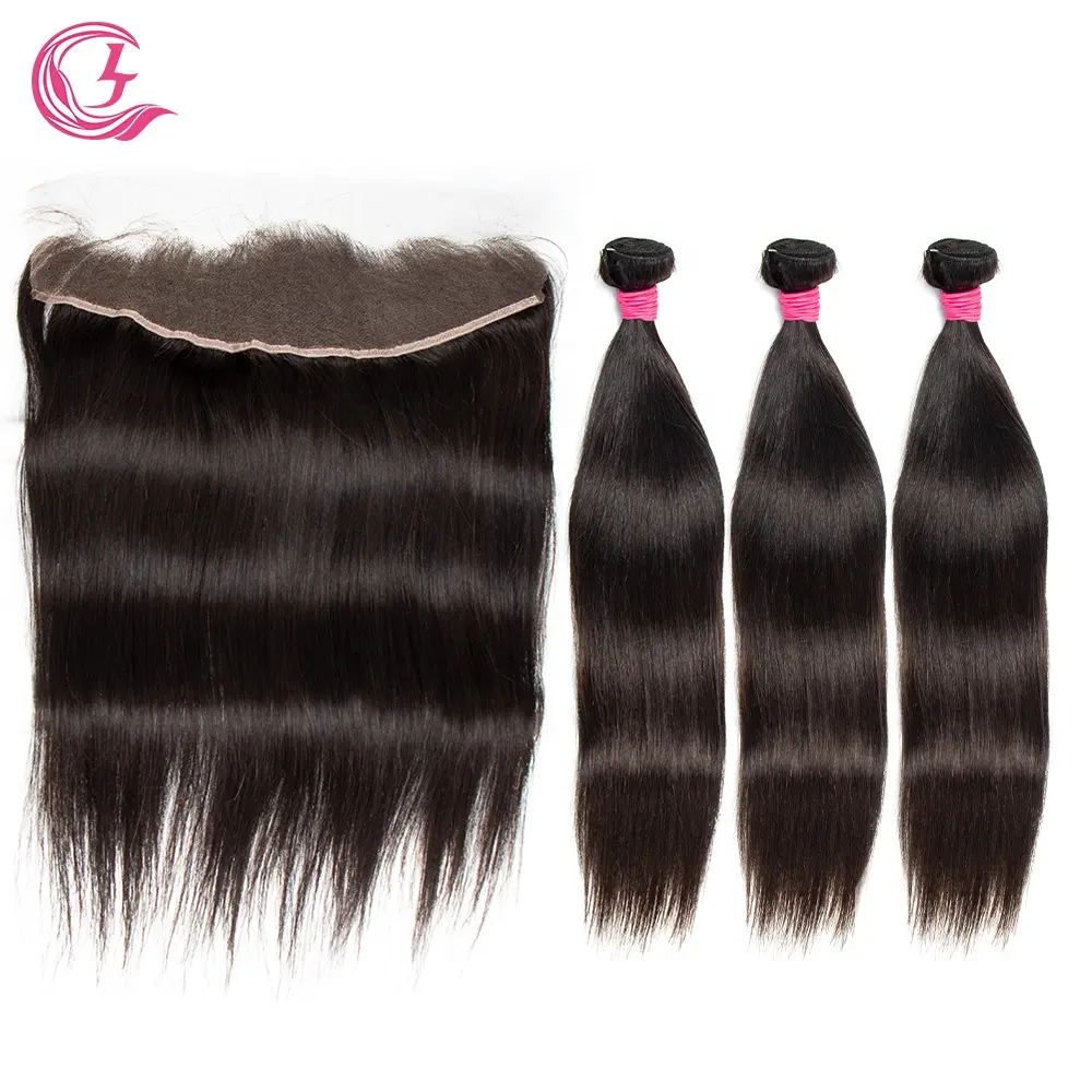 Wholesale Top Quality Brazilian Manufacturer Hair New Full Preplucked Mink Front 13X4 Body Wave Hd Lace Frontal With 3 Bundles