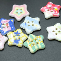 Boutons en résine personnalisés en gros - Boutons en forme d'étoile de couleurs mélangées pour accessoires vestimentaires