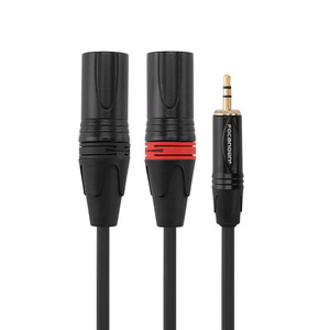 3.5mm To Dual Xlr Audio <b>Cable</b> 1.5m For Mixer And Speaker Tpe Sheath - Product Image 4