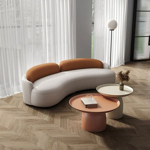 Conjunto de Sofás Arc para Vestíbulo de Hotel y Recepción VIP, Diseño en Tela Flocada Resistente - Product Image 3