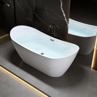 Chine Usine Offre Spéciale Bateau Forme Brillant Blanc Autoportant Acrylique Baignoire Blanc Brillant Autoportante Baignoire