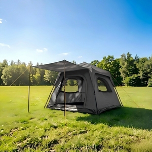 Tente de camping entièrement automatique, portable, double couche, quatre saisons, ventilation sur quatre côtés, installation rapide, pliable, sans montage - Product Image 1