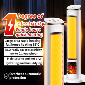 Máy sưởi điện gia dụng/văn phòng tiết kiệm năng lượng, hiệu ứng ngọn lửa 3D bằng graphene, làm nóng nhanh 3 giây, điều khiển 2 núm xoay, chống đổ, độc lập, sử dụng công nghệ PTC - Product Image 2