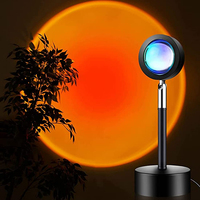 Projecteur led couleur arc-en-ciel 3d, veilleuse d'ambiance du soleil, veilleuse pour café, chambre à coucher, lampe de Projection
