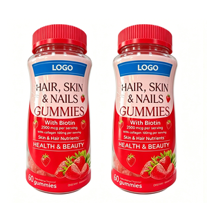Gomitas para Cabello, Piel y Uñas de Marca Privada en Oferta, Biotina 2500 mcg, Colágeno 100 mg, Gomitas de Biotina para el Crecimiento del Cabello y la Belleza - Product Image 1