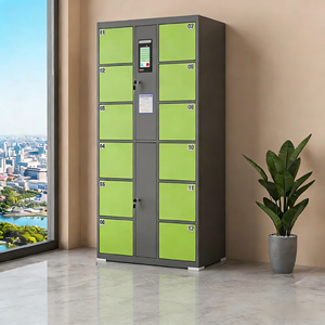 ระบบตู้ล็อกเกอร์<span class=keywords><strong>พัสดุ</strong></span>อัจฉริยะแบบกำหนดเองได้ ตู้เก็บของอัจฉริยะทำจากเหล็กทนทาน พร้อมระบบสแกนลายนิ้วมือและคิวอาร์โค้ด สำหรับงานโลจิสติกส์ - Product Image 1