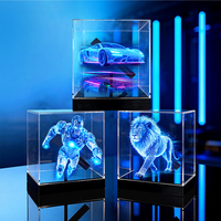 Ventilateur holographique 3D de bureau Heliogram, petit projecteur holographique 3D d'intérieur, batterie intégrée pour présentation de cadeaux, OEM