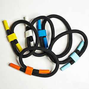 Cuerda de cordones deportivos de moda diaria unisex cordones de zapatos multicolores pulseras trenzadas pulsera de encaje de zapatos con hebillas de metal - Product Image 3