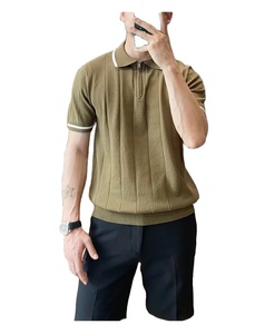 POLO da uomo lavorata a maglia personalizzata maglietta sportiva di alta qualità felpa Vintage con mezza Zip e mezza camicia <span class=keywords><strong>Pol</strong></span>. - Product Image 2