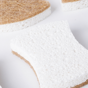 Commercio all'ingrosso eco-friendly in fibra di cocco spugna bianca per uso domestico strumento per la pulizia dei <span class=keywords><strong>piatti</strong></span> da cucina per il lavaggio in materiale di cellulosa - Product Image 3