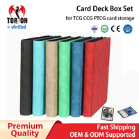 Classeur de cartes à collectionner Torson 9 poches en cuir PU durable et écologique, étanche, avec fermeture éclair, pour TCG, PTCG, CCG et jeux de société