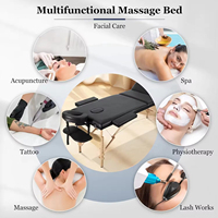 Professioneller Leichtgewichtiger Tragbarer Wimpern-Tattoo-Massagetisch Modernes Design Verstellbare Gesichts-Salon-Spa-Liege für Behandlungen
