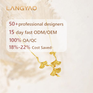 <span class=keywords><strong>Sansheng</strong></span> Cổ Điển Của Phụ Nữ Brass Vàng-Mạ Cao Cấp Ginkgo Lá Mặt Dây Chuyền Vòng Cổ Cho Cuộc Sống Hàng Ngày - Product Image 1