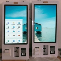 WUXIN - Quiosco de Pedidos con Pantalla Táctil LCD de 27 Pulgadas para Restaurantes, con Lector de Códigos de Barras, SDK y Pago de Autoservicio