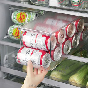 2 confezioni di contenitori per alimenti in scatola trasparenti senza BPA impilabili per contenitori di Soda Organizer con coperchio per frigorifero, dispensa, congelatore - Product Image 3