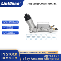 Carcasa de filtro de aceite Linkteco para Jeep Dodge Chrysler Ram 3.6L 2011-2016 68105583AD 68105583AE 68105583AC 5184294AE 5184294AC