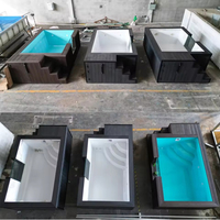 Grande piscine préfabriquée en conteneur, piscine acrylique transparente sans fin pour la famille et les amis, idéale pour la cour et les centres de villégiature